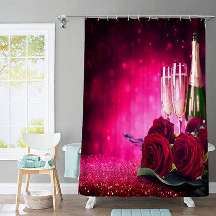 3D růžový sprchový závěs Zen růže