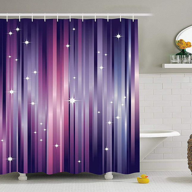 Lilkový sprchový závěs s hvězdami