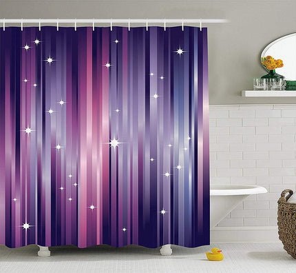 Lilkový sprchový závěs s hvězdami