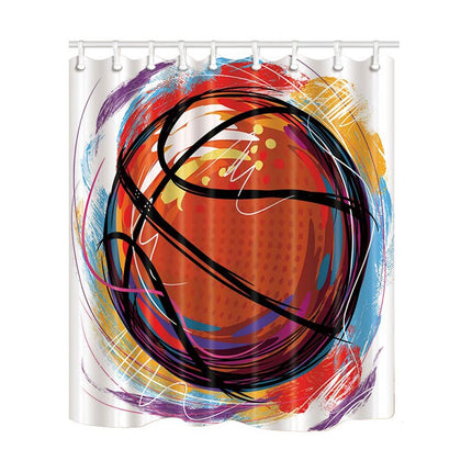 Sprchový závěs s motivem basketbalu