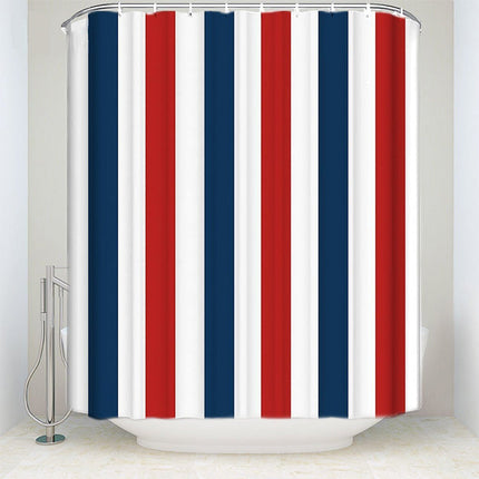 Sprchový závěs modrý bílý červený