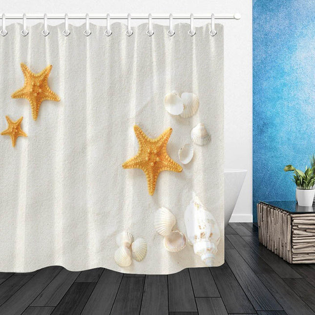 Sprchový závěs s mušlemi a hvězdicemi