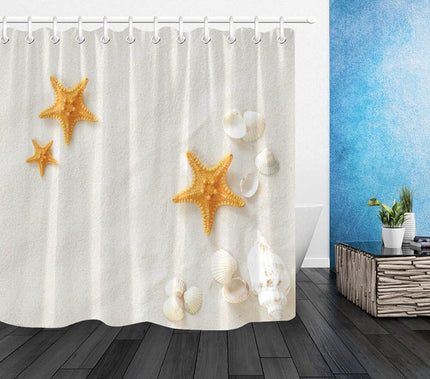Sprchový závěs s mušlemi a hvězdicemi