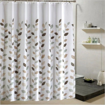 Voděodolný sprchový závěs s motivem listů