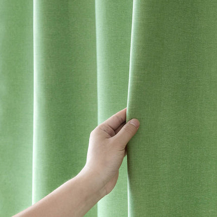 Jednobarevný khaki sprchový závěs z textilu