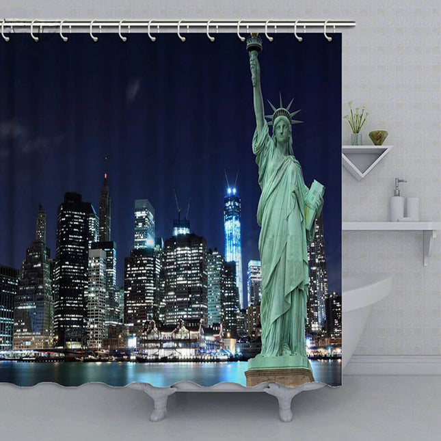 Závěs do sprchy s nočním New Yorkem