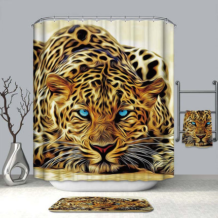 Sprchový závěs s pohledem leoparda