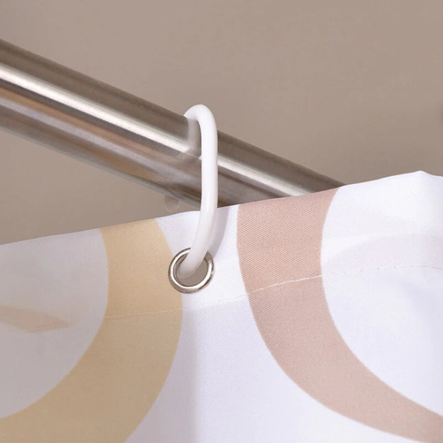 Sprchový závěs s kruhovým geometrickým vzorem