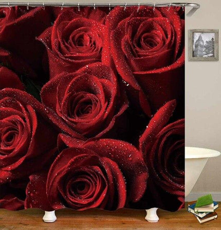 3D sprchový závěs s motivem růží
