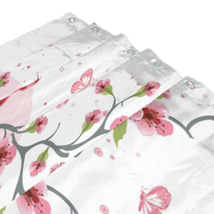 Sprchový závěs v asijském stylu květiny