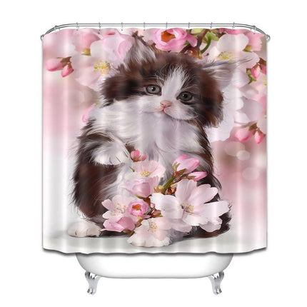 Sprchový závěs s roztomilým koťátkem