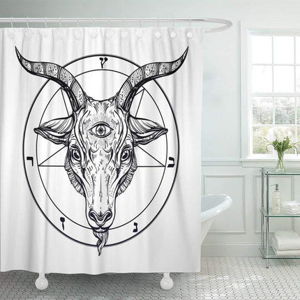 Gotický sprchový závěs s kozlem