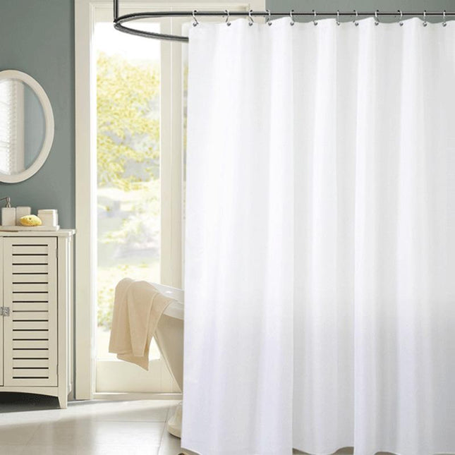 Bílý látkový sprchový závěs do koupelny