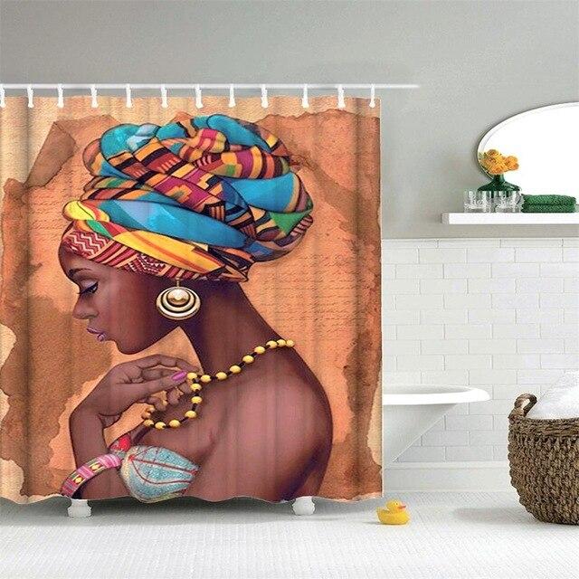 Sprchový závěs s motivem africké ženy