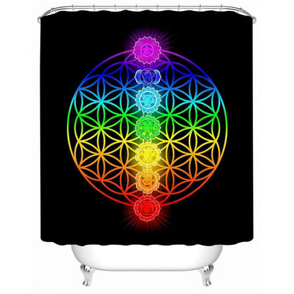 Sprchový závěs Květ života a čakry