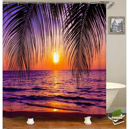 Sprchový závěs se západem slunce u moře
