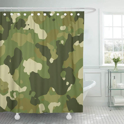 Sprchový závěs s maskáčovým vzorem