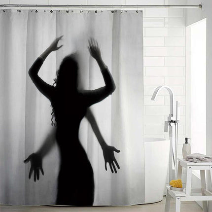 Originální sprchový závěs se stínovou postavou