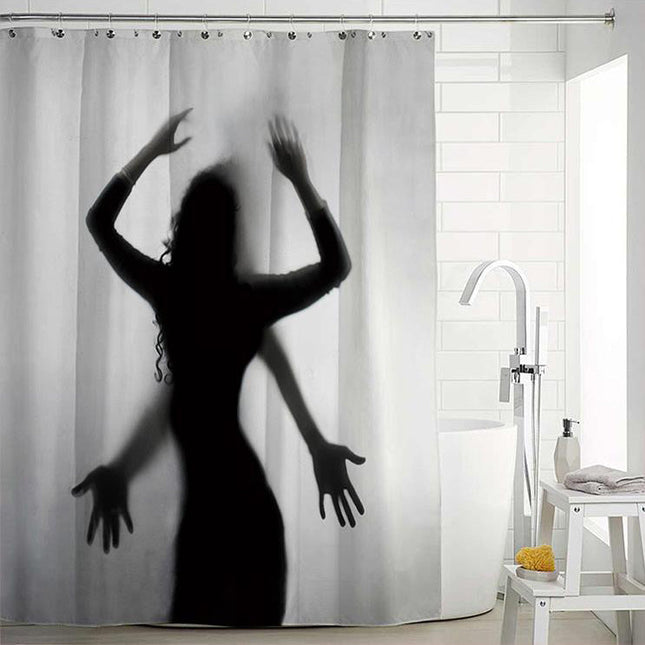 Originální sprchový závěs se stínovou postavou