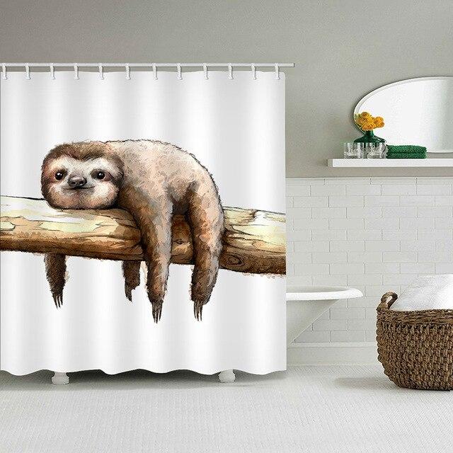 Sprchový závěs s motivem lenochoda