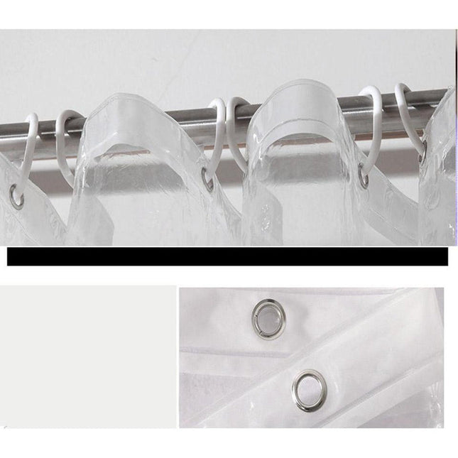 Základní průhledný plastový sprchový závěs