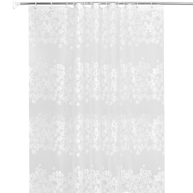 Poloprůhledný sprchový závěs s květy