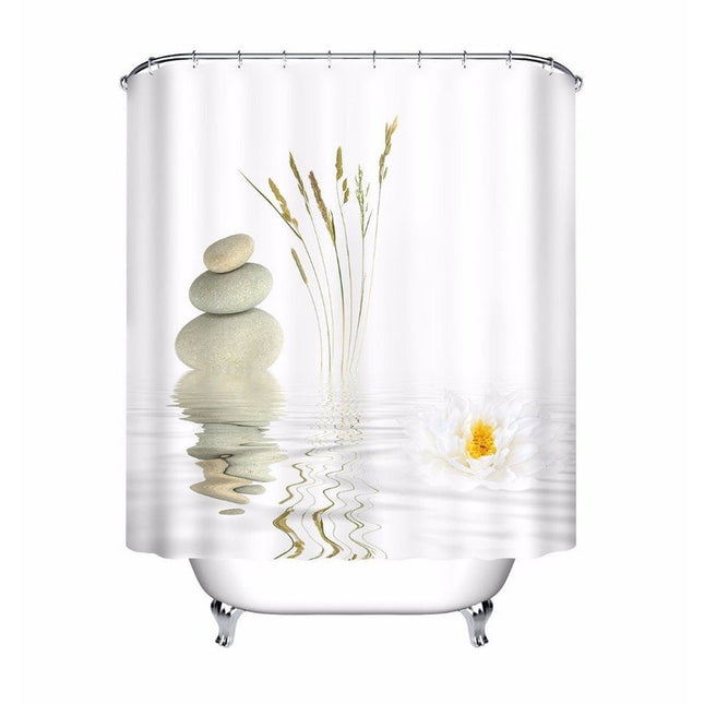 Sprchový závěs s motivem zen kamenů