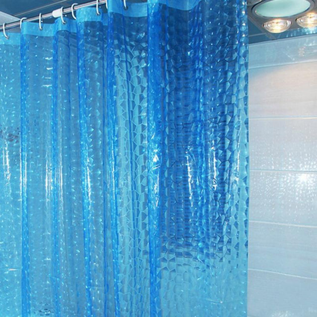 Průhledný modrý sprchový závěs 3D efekt