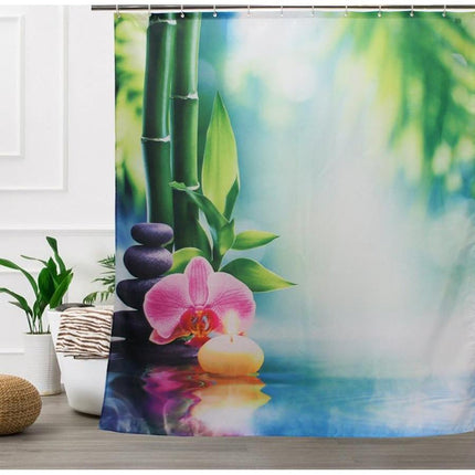 Zen sprchový závěs bambus a orchidej